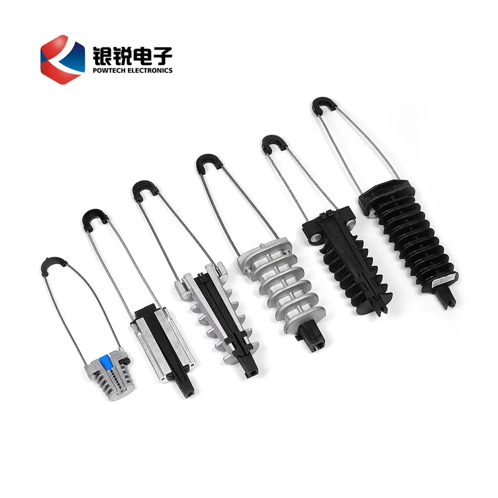 Abrazadera de aleación de aluminio, abrazadera de plástico para cable ABC como abrazadera de anclaje de tensión