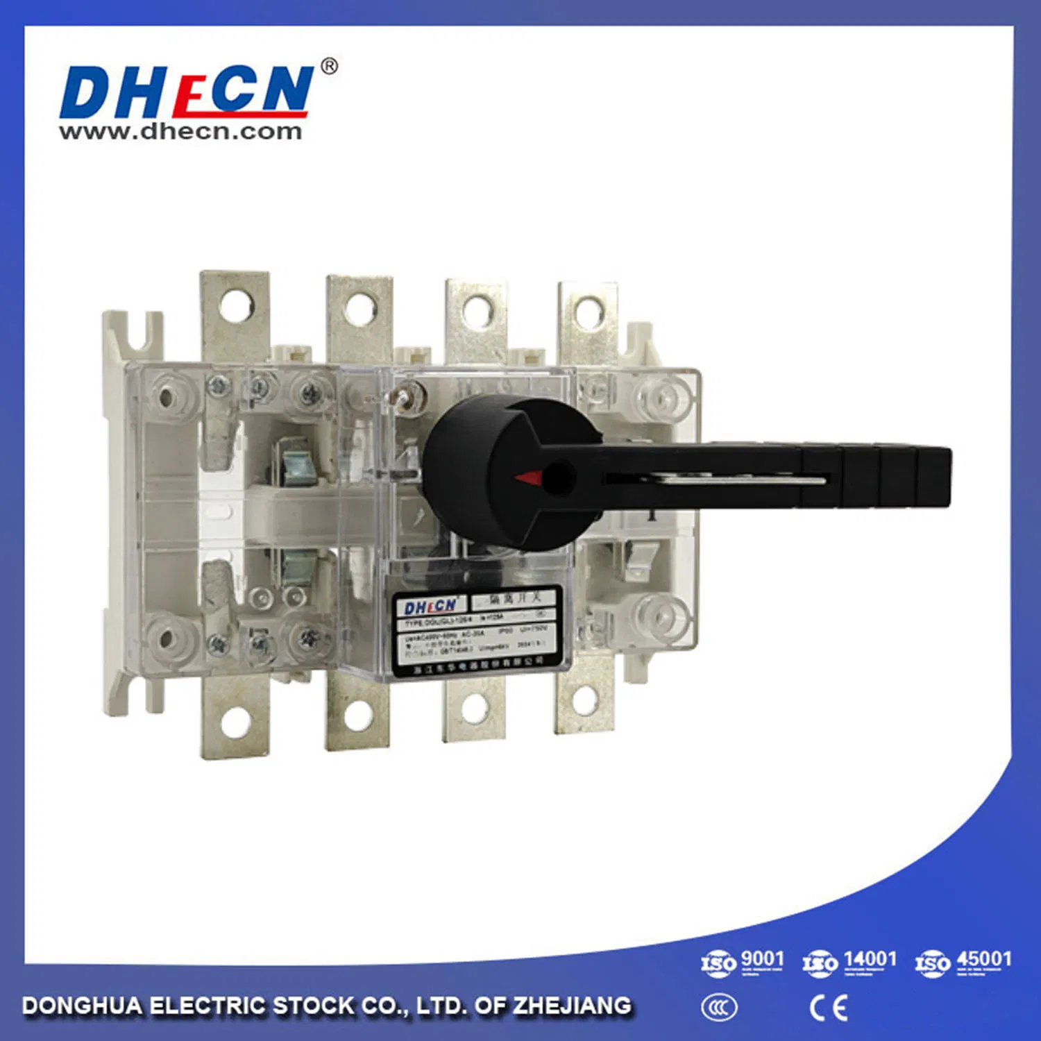 Dglz1-100~4000 Interruptor de cambio de serie Interruptor de aislamiento de carga Dglz1-160