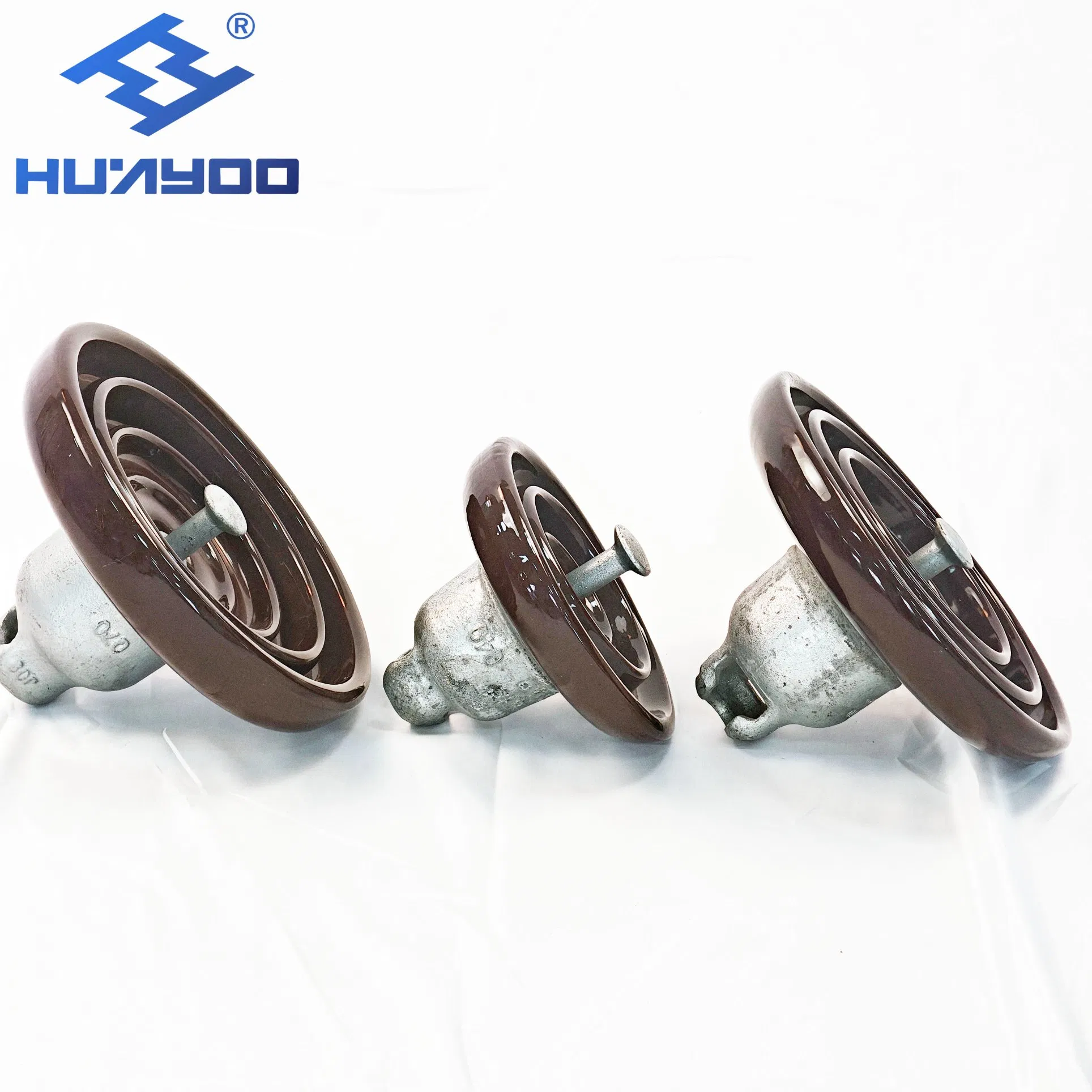 ANSI 52-3 Aislador de Disco de Porcelana para Líneas de Transmisión Eléctrica 69kv Aislador de Suspensión