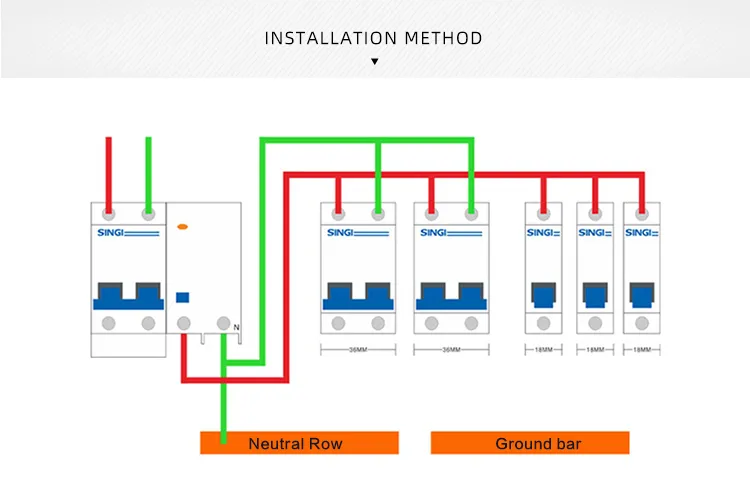 Protección contra sobrecarga de precio de aire Interruptor de circuito miniatura MCB de 6ka