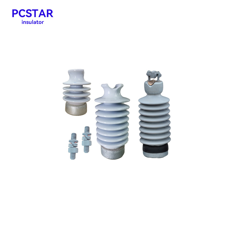Aisladores de Poste de Cerámica Hv 25kv ANSI 57-11 Aislador de Poste de Porcelana