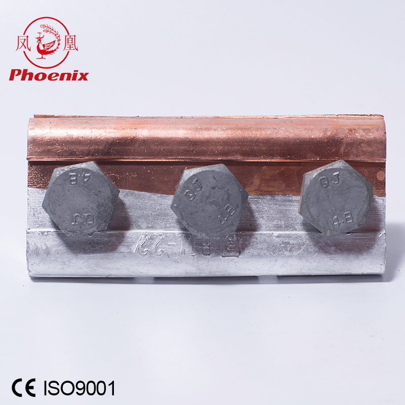 Suministro de accesorios eléctricos Phoenix, abrazadera de ranura paralela bimetálica de cobre y aluminio con dimensiones personalizadas