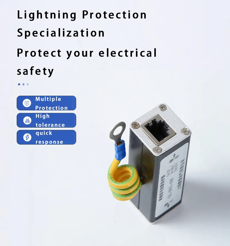 Protector de rayos Poe avanzado para puertos de red Gigabit