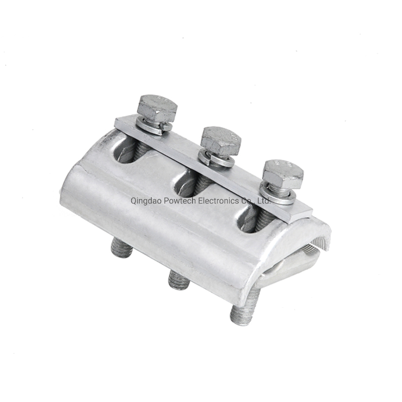 Abrazadera de aluminio con conector de ranura paralela de cobre para cable de aluminio