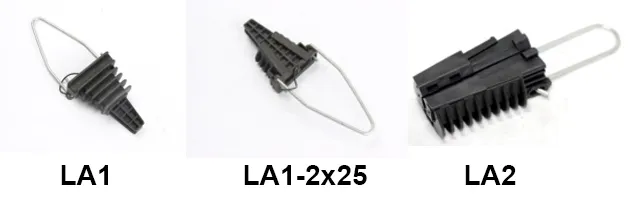 Abrazadera de aleación de aluminio, abrazadera de plástico para cable ABC como abrazadera de anclaje de tensión
