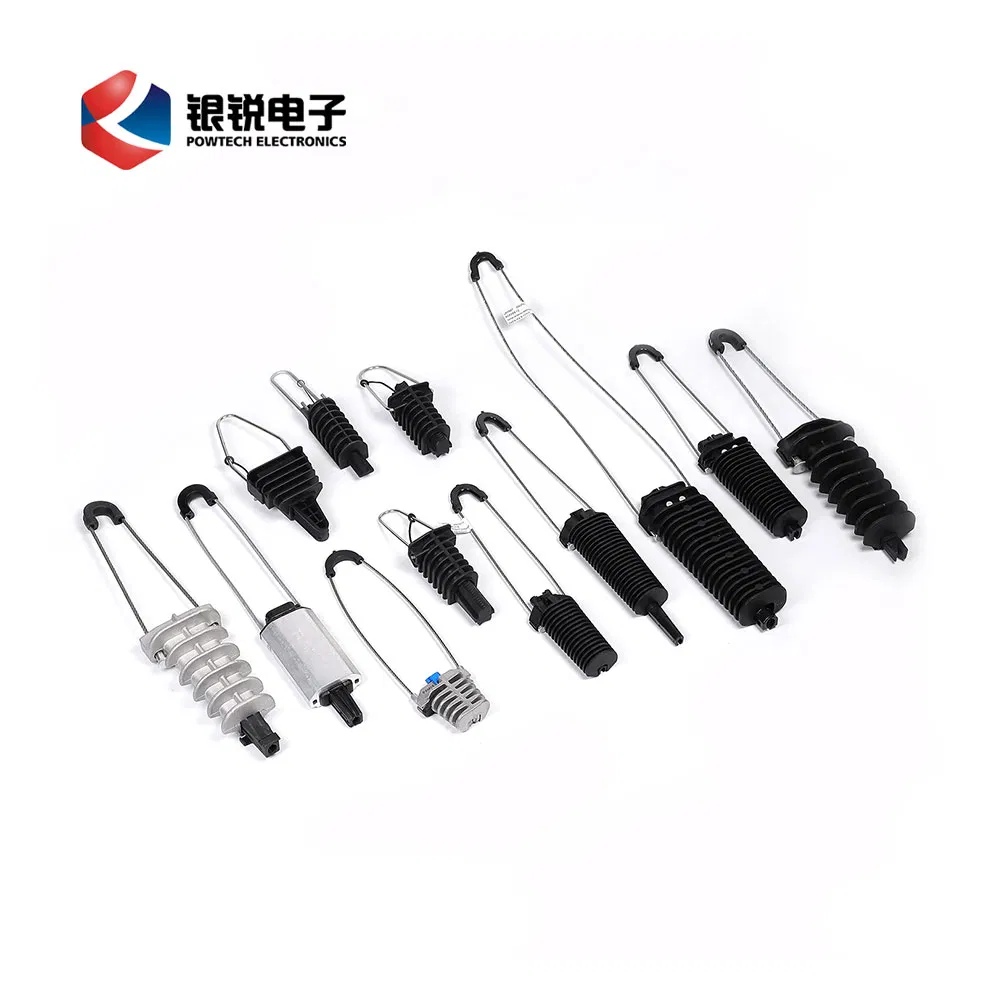 Abrazadera de aleación de aluminio, abrazadera de plástico para cable ABC como abrazadera de anclaje de tensión