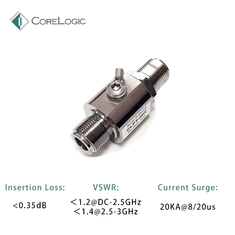 IP67 Conector N RF Coaxial Pararrayos DC a 3GHz Protector de Sobretensión para Estación Base