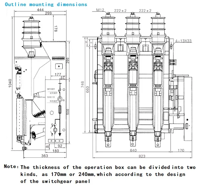Interruptor de carga interior 11kv LXFZN25-12D/T630-20 (con combinación de fusibles) con informe de prueba de tipo