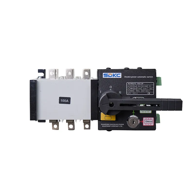 Interruptor de transferencia automática de doble alimentación trifásico para uso industrial