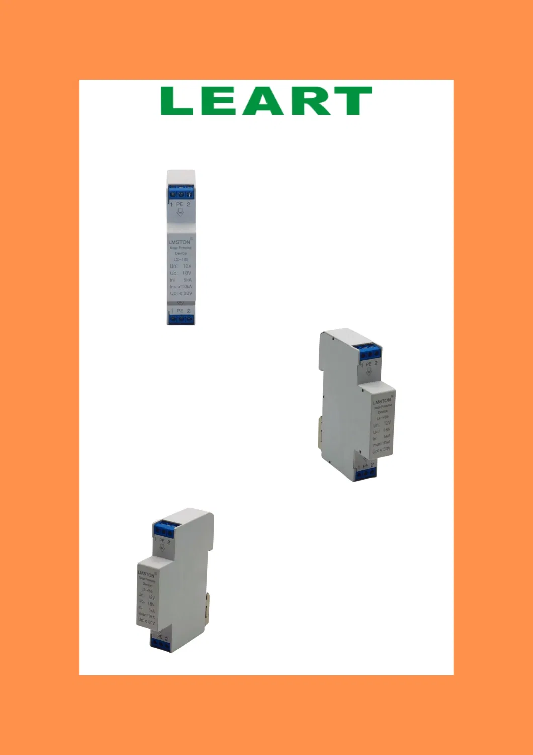 Protector de Sobretensión SPD 36V Protector de Rayos de Dos Hilos Arrester