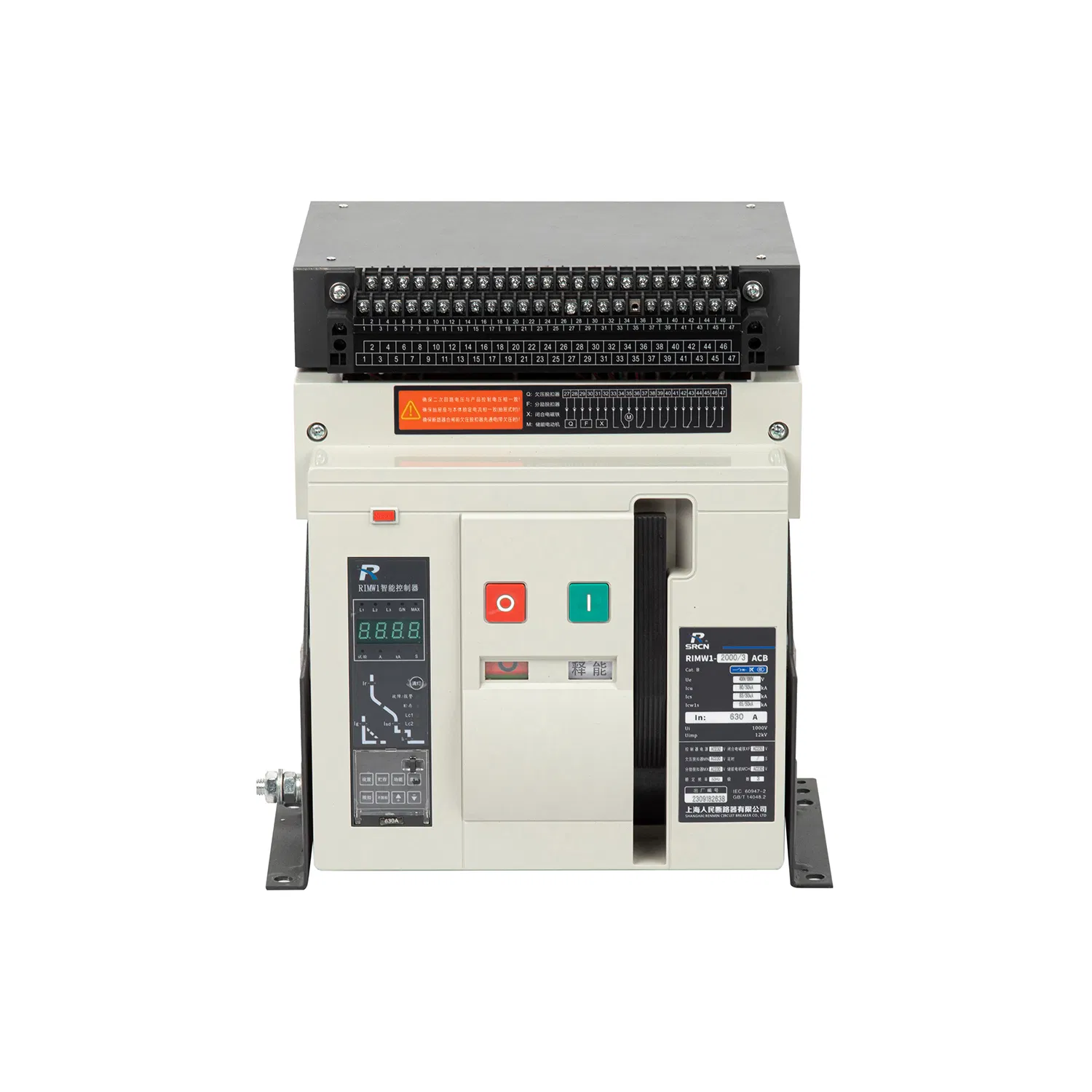 Interruptor Automático Universal Inteligente Rimw1-2000 3p/4p 630A 800A 1000A Interruptor Automático Eléctrico Protección de Circuito