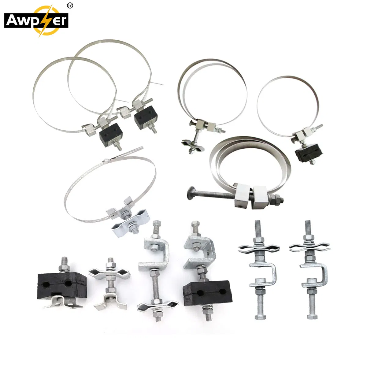 Accesorios de cable ADSS abrazadera de descarga de acero galvanizado en caliente