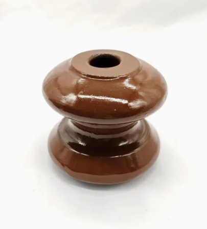 Aislador de porcelana mariposa ED-2 de fábrica, aislador de línea LV de alta resistencia mecánica para terminal de poste y esquina