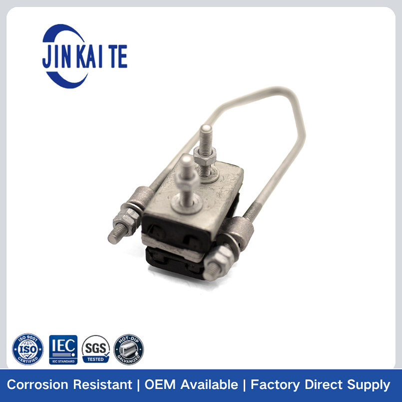 Abrazadera de anclaje abrazadera de tensión Jns-1 abrazadera de aleación de aluminio tipo C con anillo de puesta a tierra para 1kv