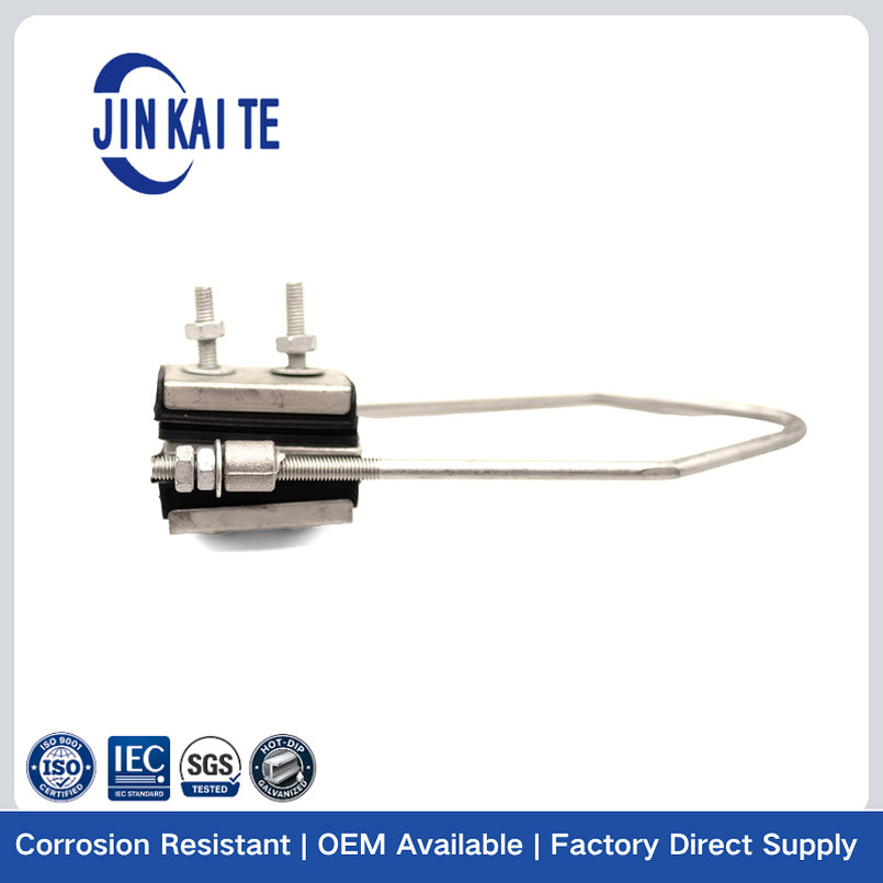 Abrazadera de anclaje abrazadera de tensión Jns-1 abrazadera de aleación de aluminio tipo C con anillo de puesta a tierra para 1kv