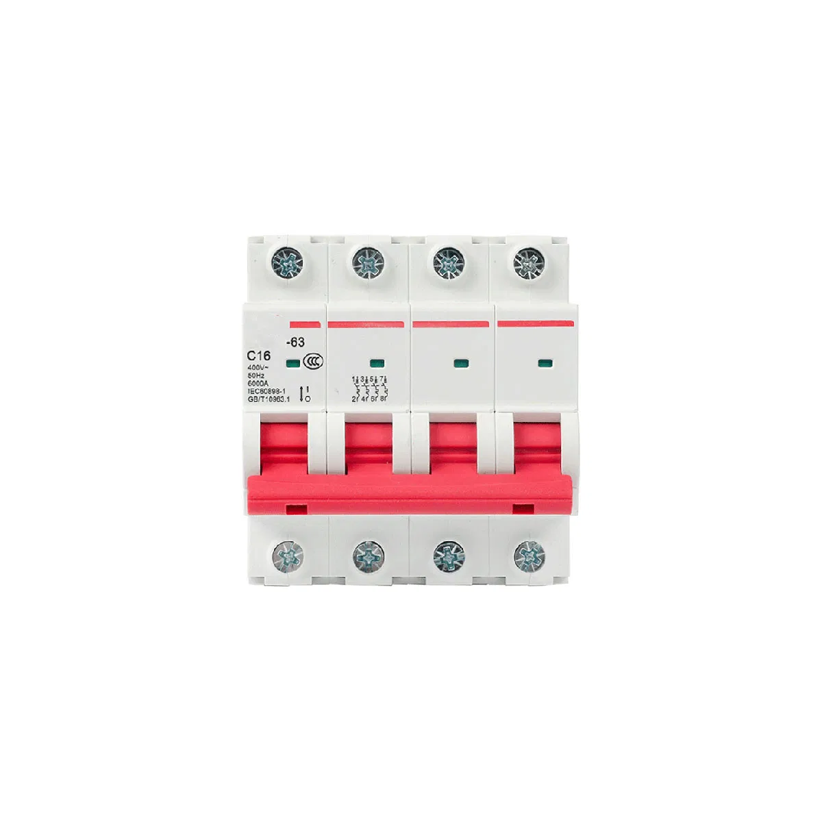 Aimiqu Mcbn-63 (DZ47 Equivalente) 1p 2p 3p 4p Curva C 6ka Interruptor Automático Miniatura MCB MCCB Equivalente a Schneider ABB Siemens Eaton FUJI Chint