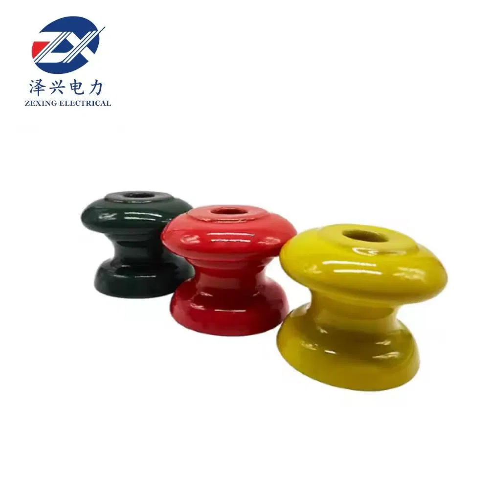 Aislador de porcelana cerámica de carrete de disco de baja tensión 11kv 20kv ED-2b ED-2c