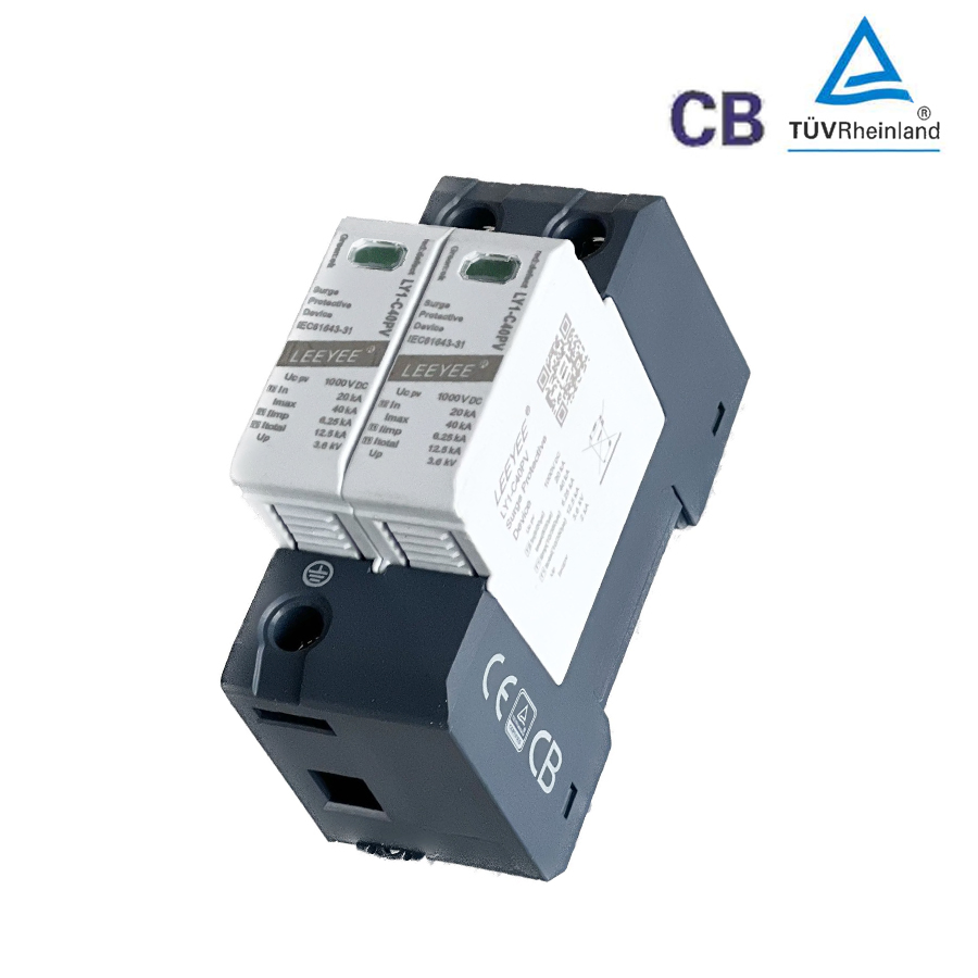 2p 3p 40ka 1000V Dispositivo de Protección contra Sobretensiones DC Solar SPD para Protección contra Rayos
