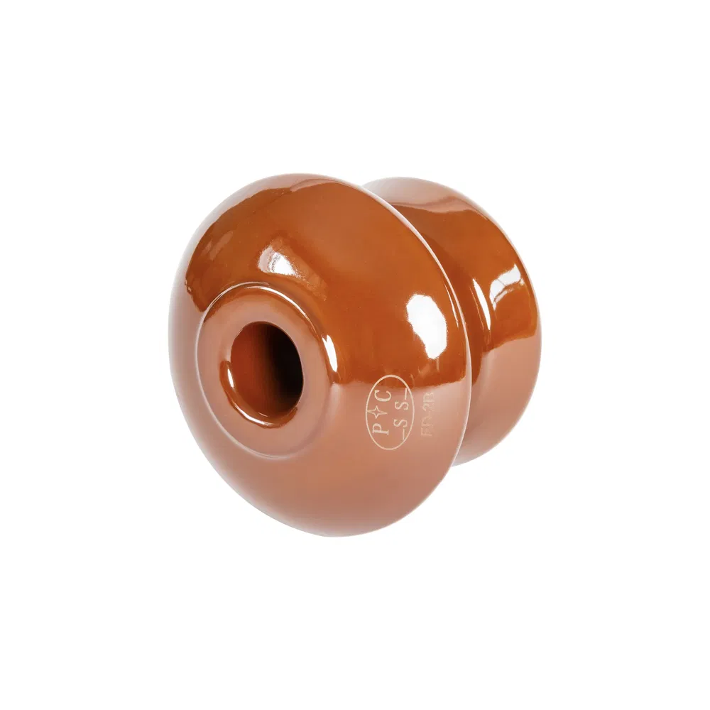 Aislador Eléctrico de Baja Tensión Marrón ED-2b Aislador de Porcelana tipo Grillete