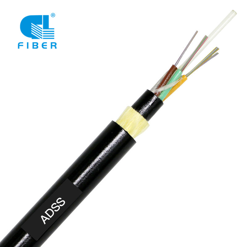 Cable de fibra óptica al aire libre con armadura de hilo OEM ADSS, funda de FRP HDPE, directo de fábrica para cables de telecomunicaciones 4-144 núcleo G657A/G652D