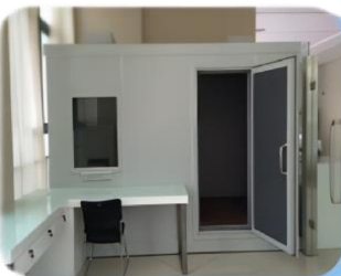 Sala de audiometría aislada de sonido de alta calidad