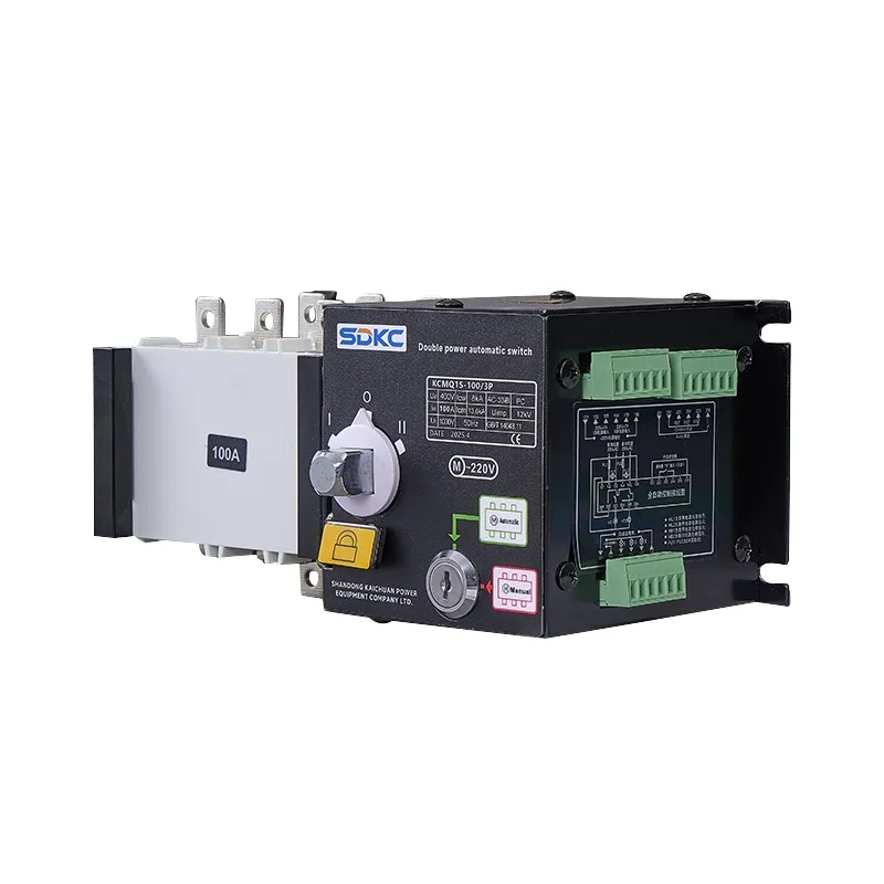 Interruptor de transferencia automática de doble alimentación trifásico para uso industrial