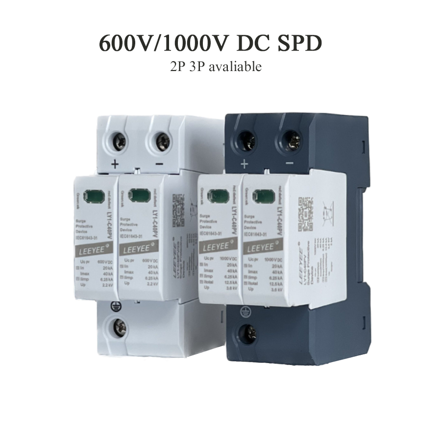 2p 3p 40ka 1000V Dispositivo de Protección contra Sobretensiones DC Solar SPD para Protección contra Rayos