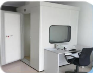 Sala de audiometría aislada de sonido de alta calidad