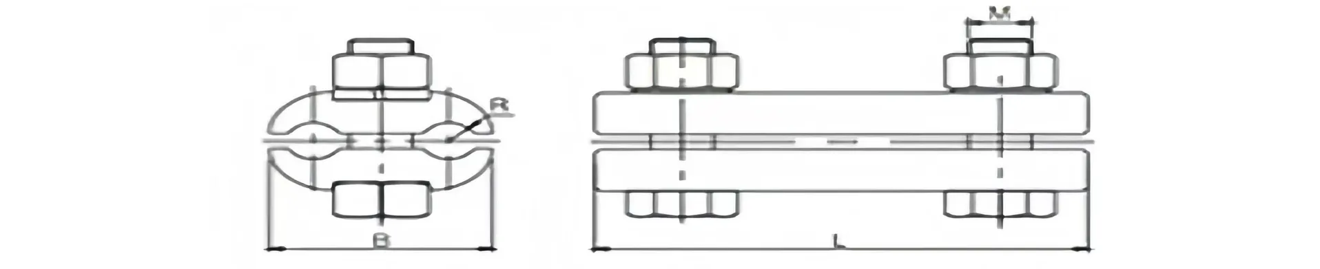 Conector de abrazadera paralela de doble ranura Jbb para cobre y aluminio