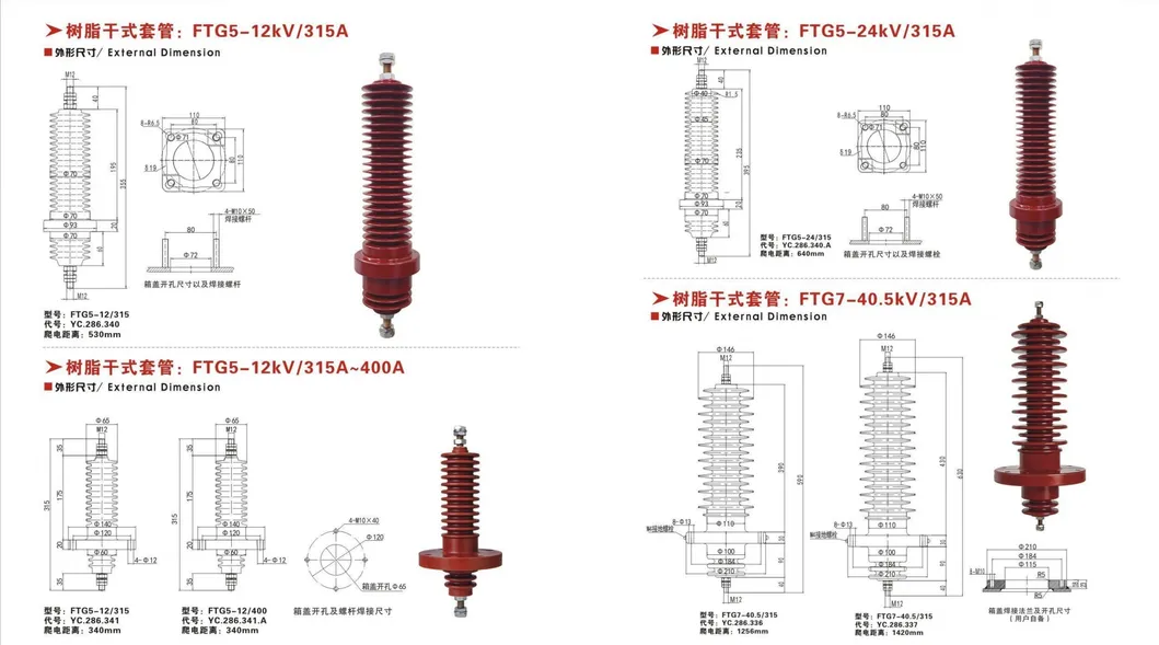 Aislante Compuesto Polimérico con Excelente Hidrofobicidad y 15kv-132kv Clasificación para Aislamiento Eléctrico