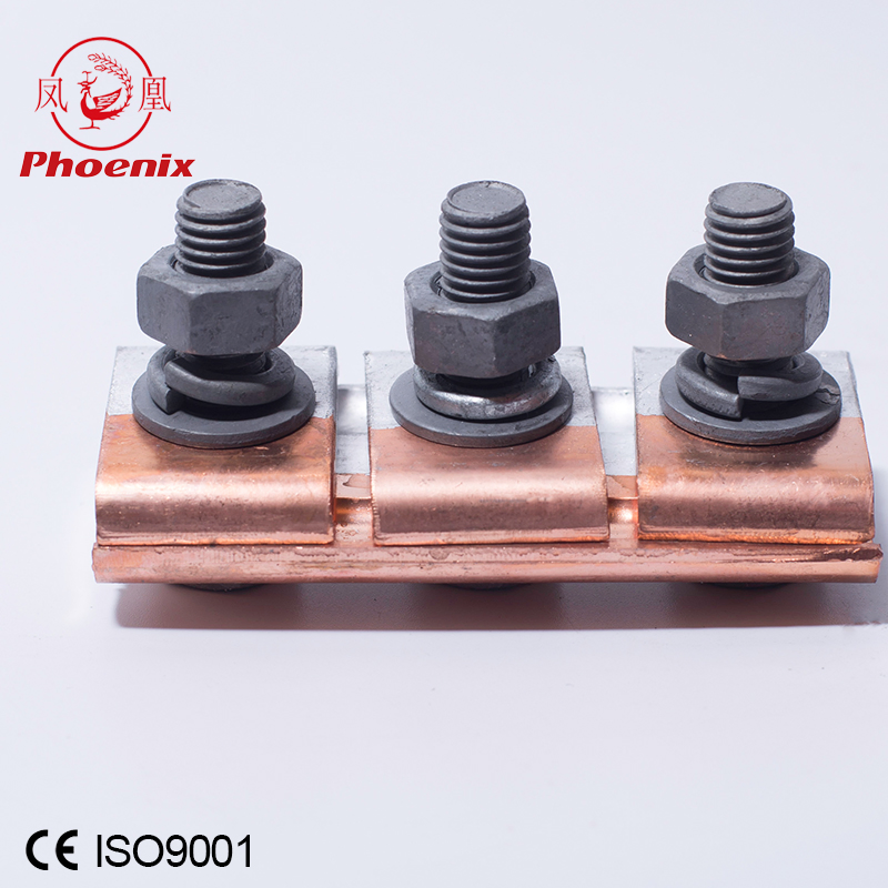 Suministro de accesorios eléctricos Phoenix, abrazadera de ranura paralela bimetálica de cobre y aluminio con dimensiones personalizadas