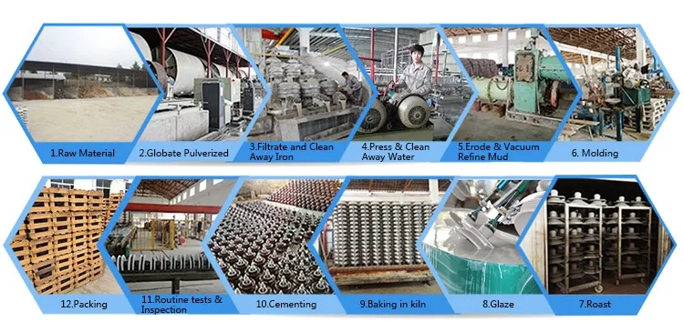 Aislador de gancho de porcelana de baja tensión 0.4kv ED-2b