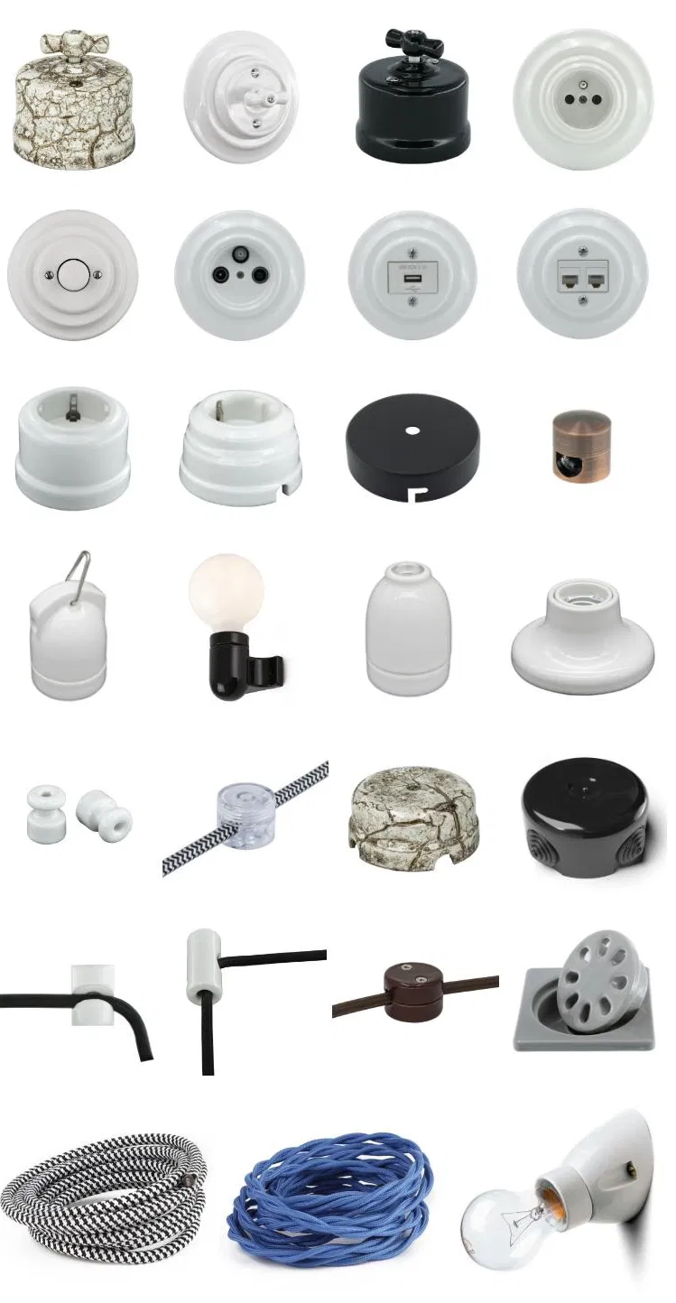Aislador de Cerámica Esmaltada - Soporte de Alambre Duradero para Líneas Eléctricas