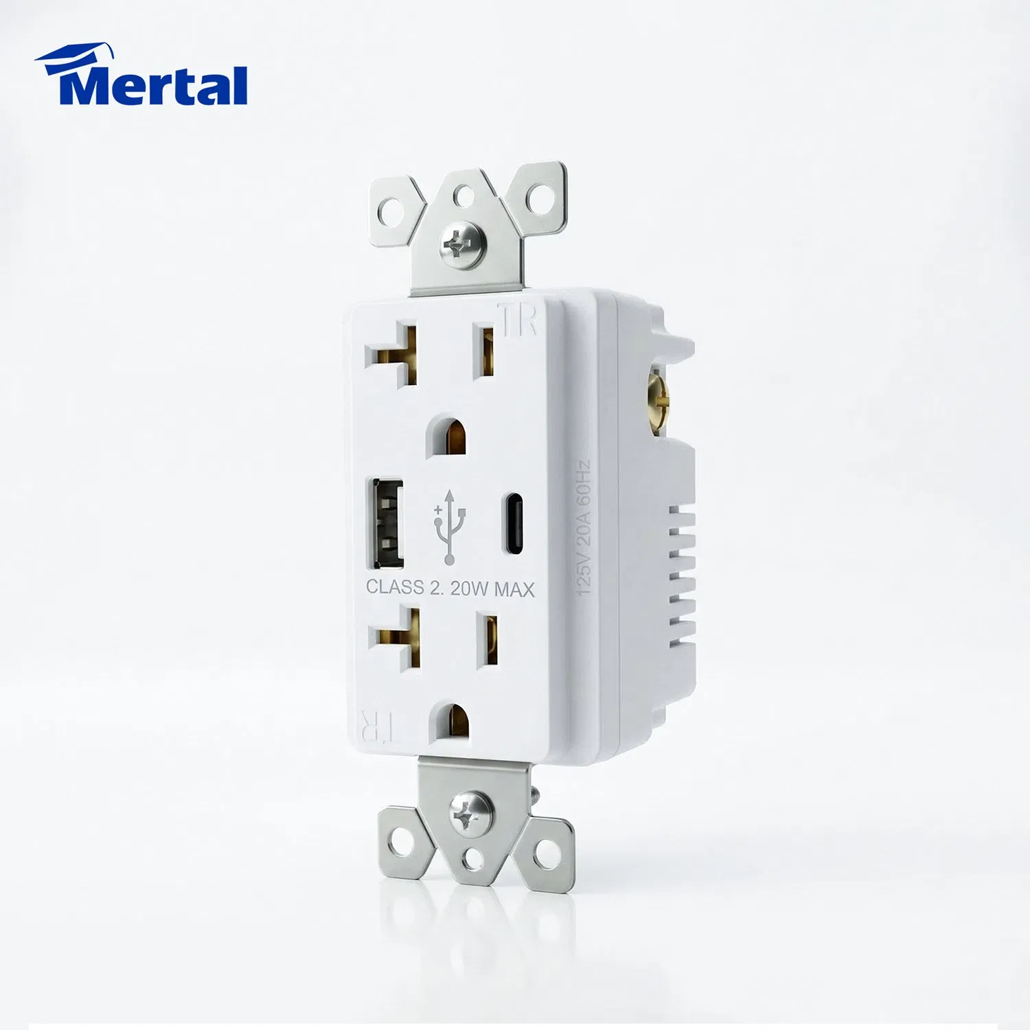 Receptáculo de carga USB de alta velocidad, placa de enchufe residencial