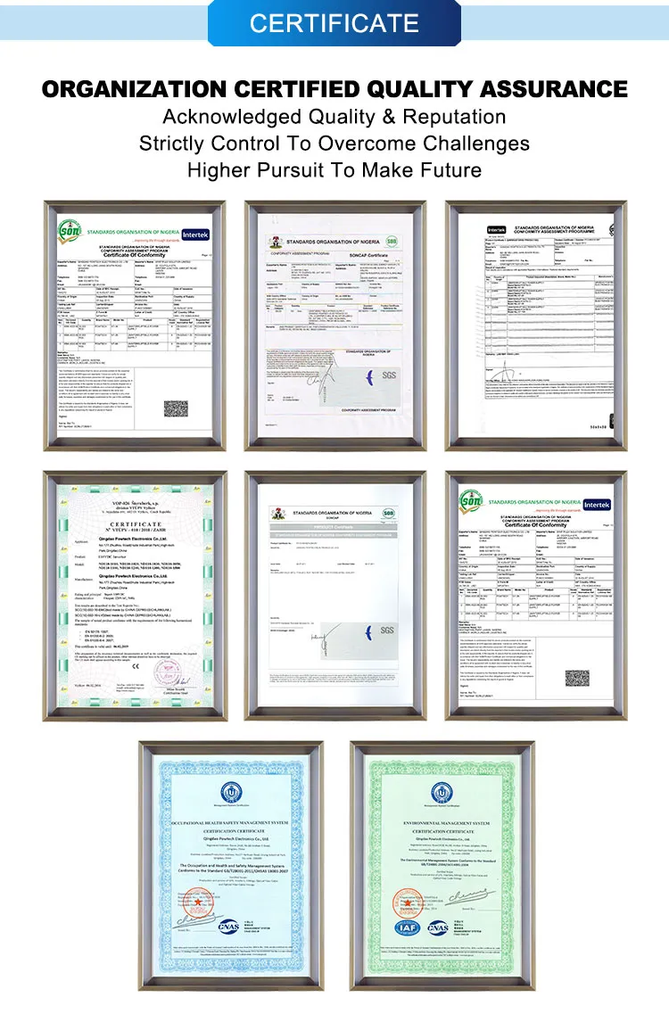 Certificaciones y licencias de calidad del producto
