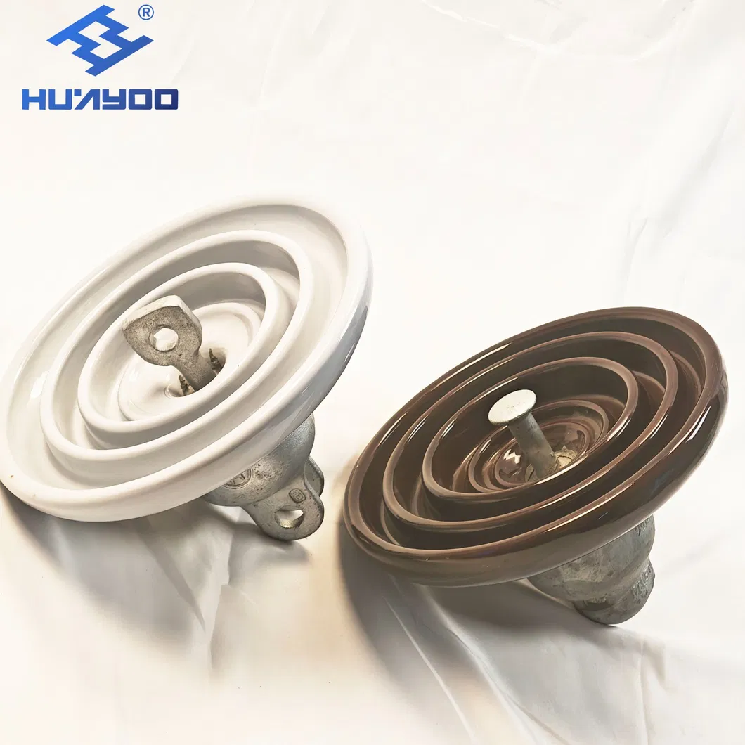 ANSI 52-3 Aislador de Disco de Porcelana para Líneas de Transmisión Eléctrica 69kv Aislador de Suspensión