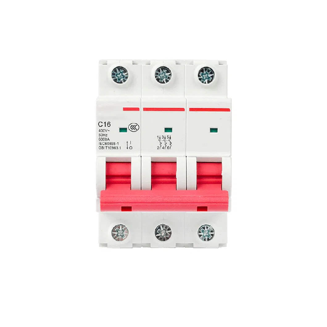 Mcbn-63 (DZ47 Equivalente) 1p 2p 3p 4p Curva C 6ka Interruptor Automático Miniatura MCB MCCB Equivalente a Schneider ABB Siemens Eaton FUJI Chint