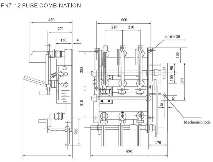 Fn7-12 Interruptor de carga de alta tensión interior