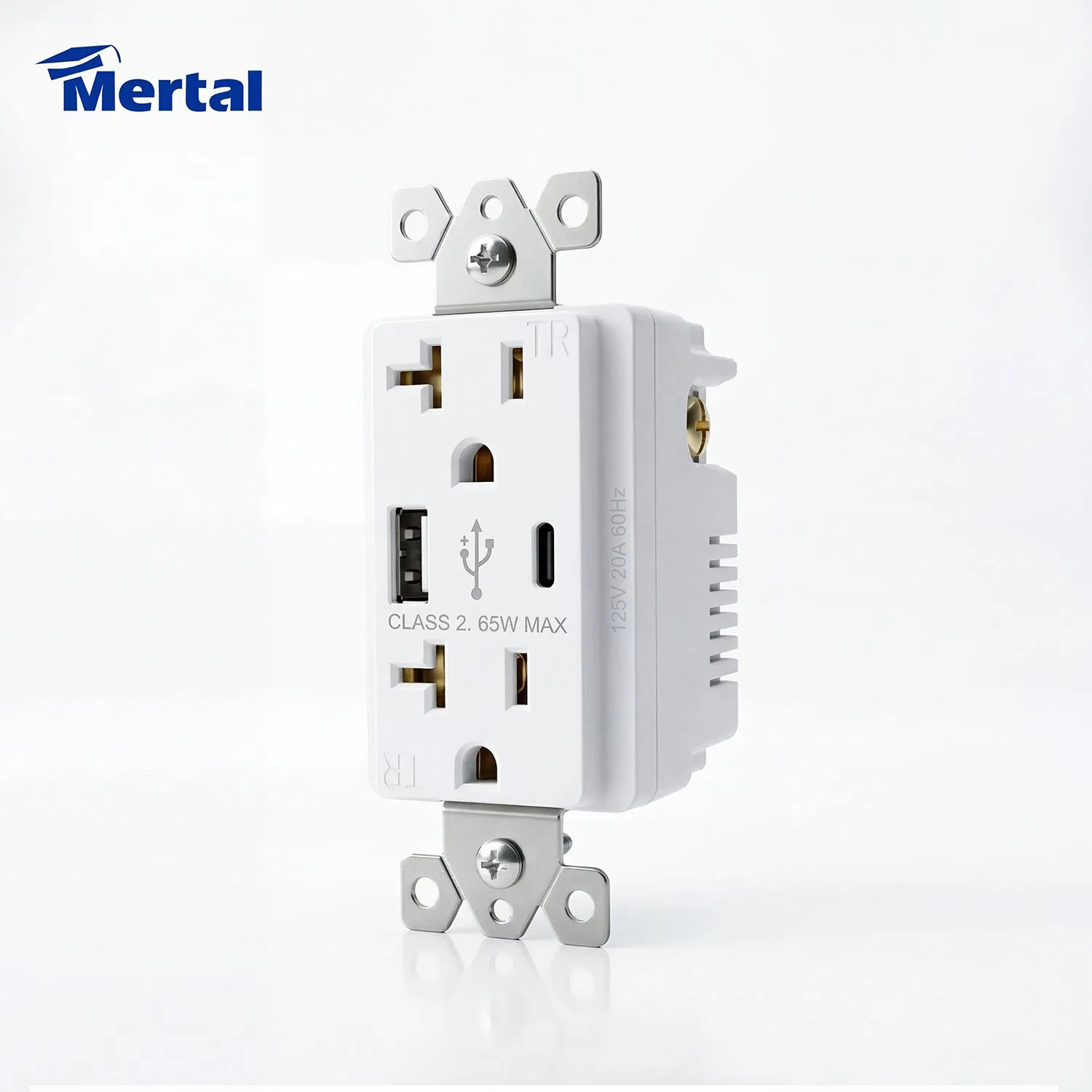 Receptáculos de cargador USB de pared montados, enchufe eléctrico para proyecto de construcción