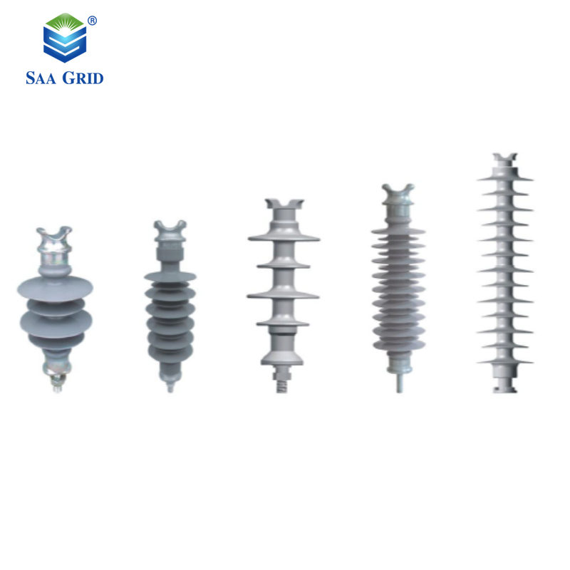 IEC61109 Polímero 11kv 15kv 24kv 33kv Línea de distribución de goma de silicona brazo cruzado aislador de tipo pin polimérico