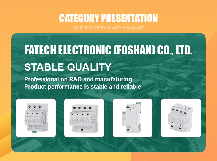 20KA Sistema Solar DC SPD 1 Dispositivo de Protección de Voltaje de Bajo Nivel de Fase Protector de Rayos Líneas de Señal de Control de Cargador EV Protector de Sobretensión de Energía de Rayos