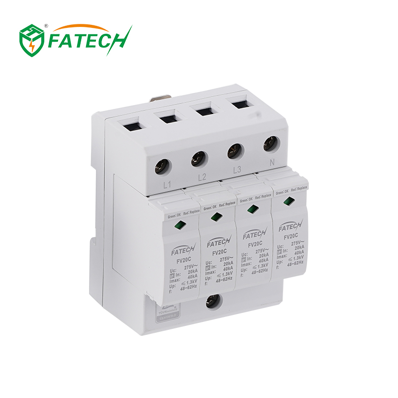 Dispositivo de Protección contra Sobretensiones TUV para Corriente Alterna, Protector Eléctrico contra Rayos, Arrester de Sobretensión para el Hogar 40ka Sistema de Protección contra Rayos SPD, Protector de Sobretensión de Voltaje