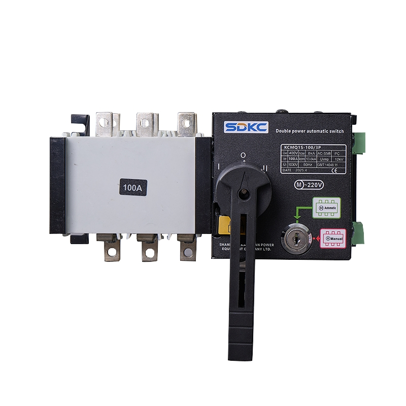 Interruptor de transferencia automática de doble alimentación trifásico para uso industrial