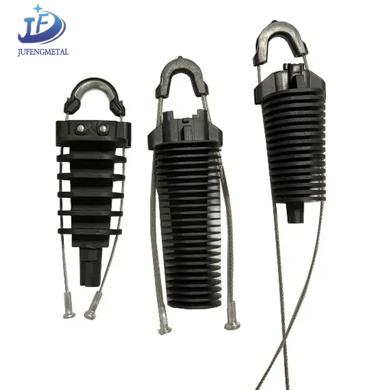 Accesorios de cable de fibra ADSS, abrazadera muerta de cable, abrazadera de suspensión