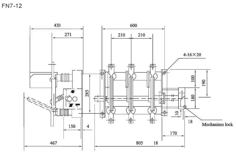 Fn7-12 Interruptor de carga de alta tensión interior