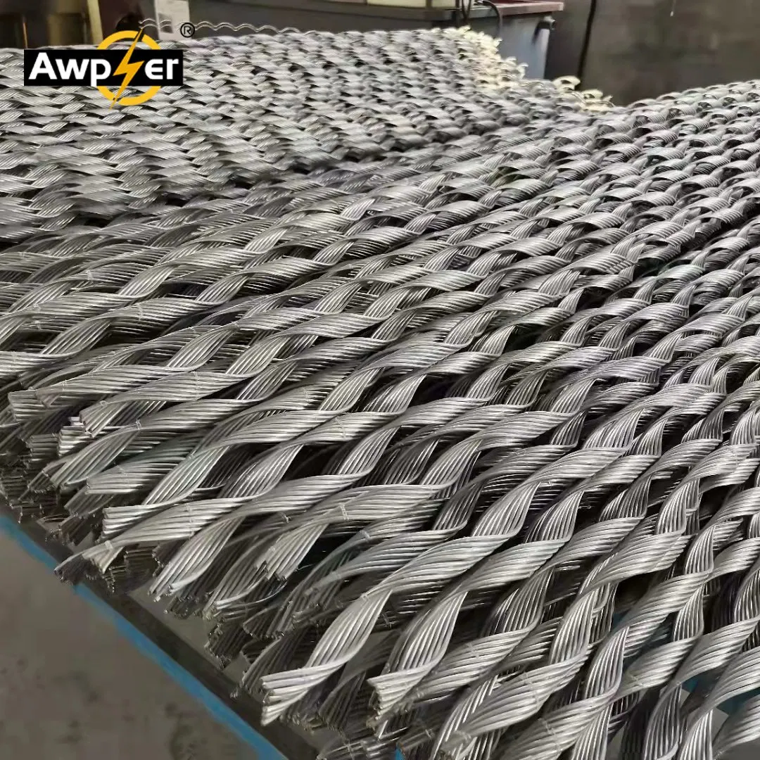Conjunto de tensión helicoidal ADSS realizado con abrazadera de agarre y soporte de varillas armadas