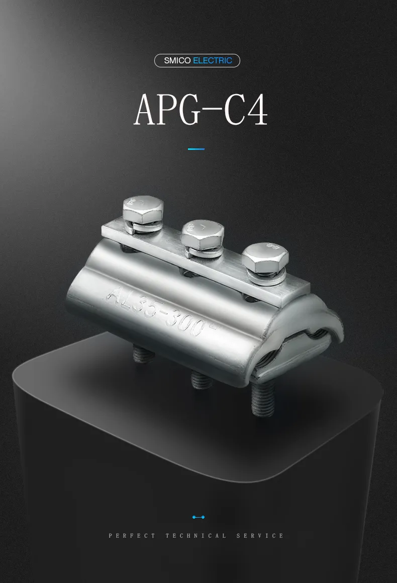 Abrazadera de cable eléctrico de aluminio, abrazadera bimetálica de cobre y aluminio, conector de ranura paralela Pg