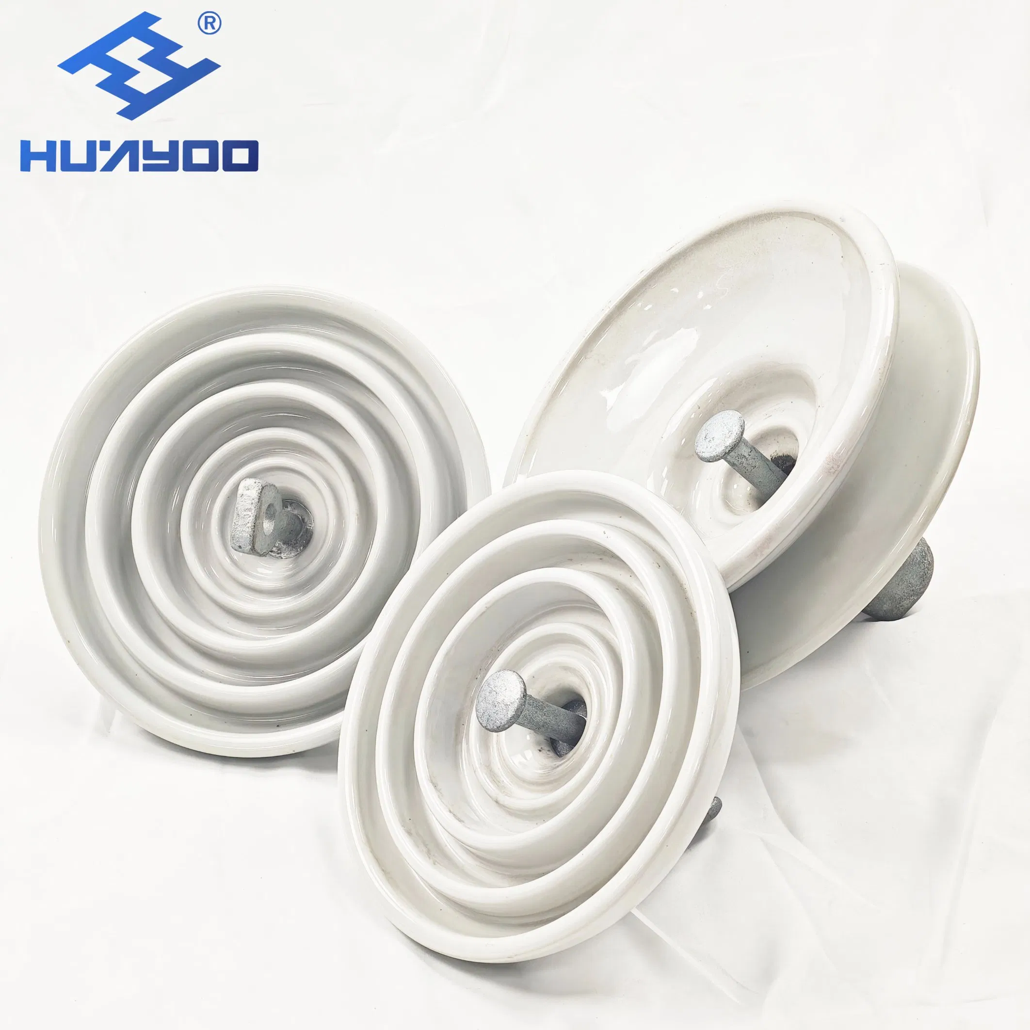 ANSI 52-3 Aislador de Disco de Porcelana para Líneas de Transmisión Eléctrica 69kv Aislador de Suspensión