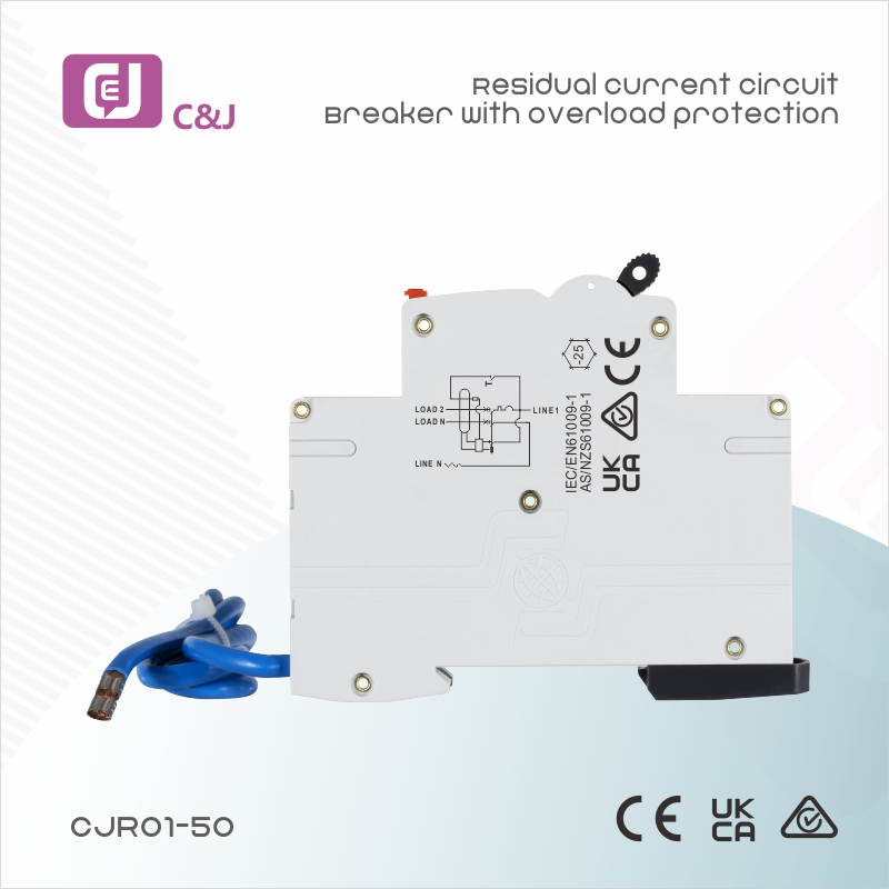 1p+N Interruptor de Circuito Residual con Protección contra Sobrecargas RCBO