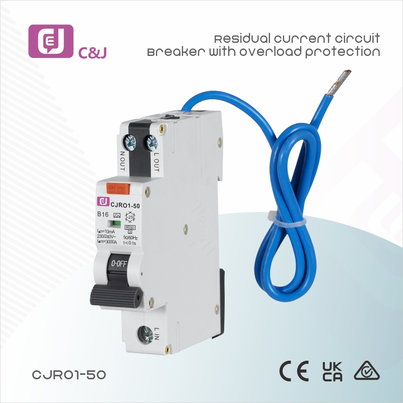 1p+N Interruptor de Circuito Residual con Protección contra Sobrecargas RCBO